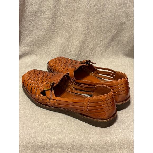 Sunsteps Size 8.5 Hand Woven Huaraches Brown Leather Women’s Shoes EUC - Picture 9 of 10